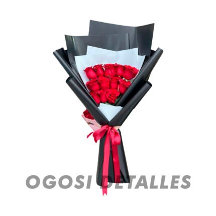 Ramo de Rosas con Papel Coreano